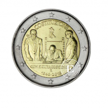 2 Eur moneta Konstitucijos 70-metis, Italija 2018