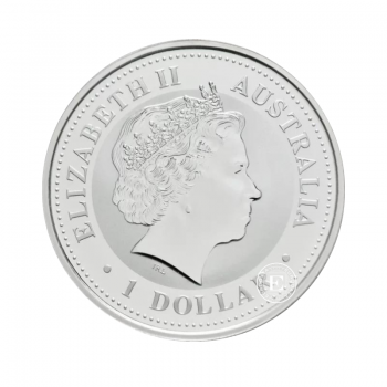 1 oz (31.10 g) sidabrinė moneta Kookaburra, Australija 2005