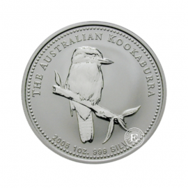 1 oz  (31.10 g) silbermünze Kookaburra, Australien 2005
