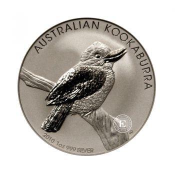 1 oz  (31.10 g) silbermünze Kookaburra, Australien 2010