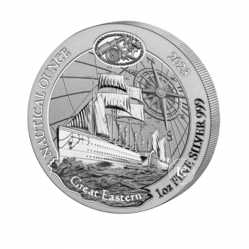 1 oz (31.10 g) sidabrinė moneta Great Eastern, Ruanda 2023