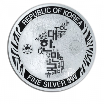 1 oz  (31.10 g) sidabrinė moneta Korean Tiger, Pietų Korėja 2019