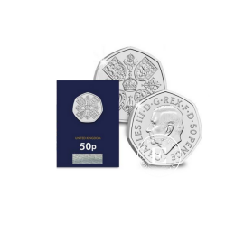 8 g münze auf der Karte Queen Elizabeth II, Großbritannien, 2022