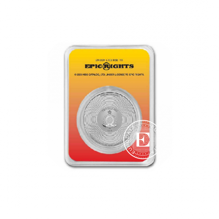 1 oz (31.10 g) silbermünze auf der Karte KISS 50 Jahrestag, Niue 2023