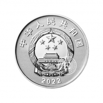 30 g sidabrinė spalvota PROOF moneta Kosminė stotis, Kinija 2022 (su sertifikatu)