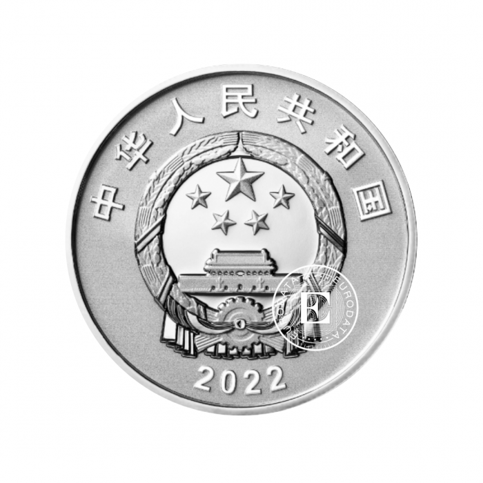 30 g pièce d'argent PROOF couleur Spatiale, Chine 2022 (avec certificat)