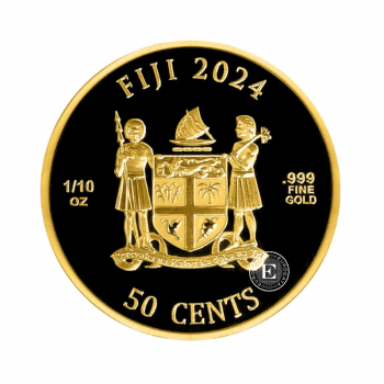 1/10 oz (3.11 g) pièce d'or Cats, Fidji 2024