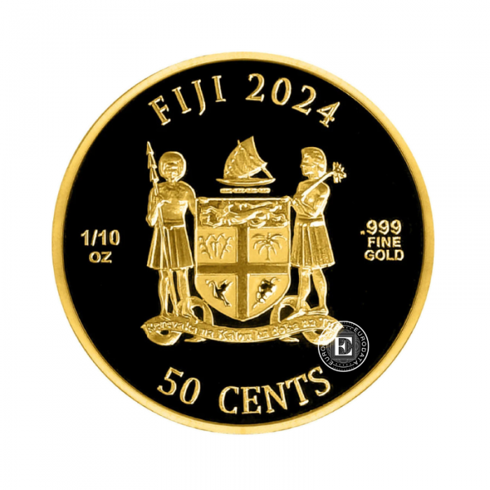 1/10 oz (3.11 g) złota moneta Cats, Fidżi 2024