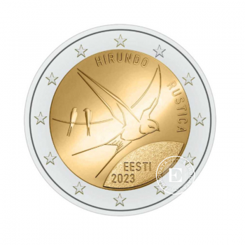 2 Eur coin Barn Swallow, Estonia 2023
