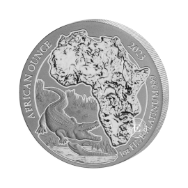  1 oz (31.10 g) pièce de platine Crocodile, Rwanda 2023