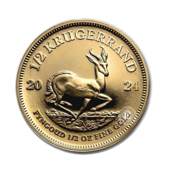 1 oz (31.10 g) auksinė PROOF moneta Krugerrand, Pietų Afrikos Respublika 2024 (su sertifikatu)