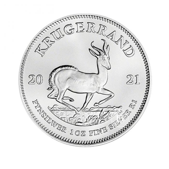 1 oz (31.10 g) sidabrinė moneta Krugerrand, Pietų Afrikos Respublika 2021