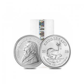 25 x 1 oz srebrna moneta Krugerrand, Afryka Południowa 2023 (tube)