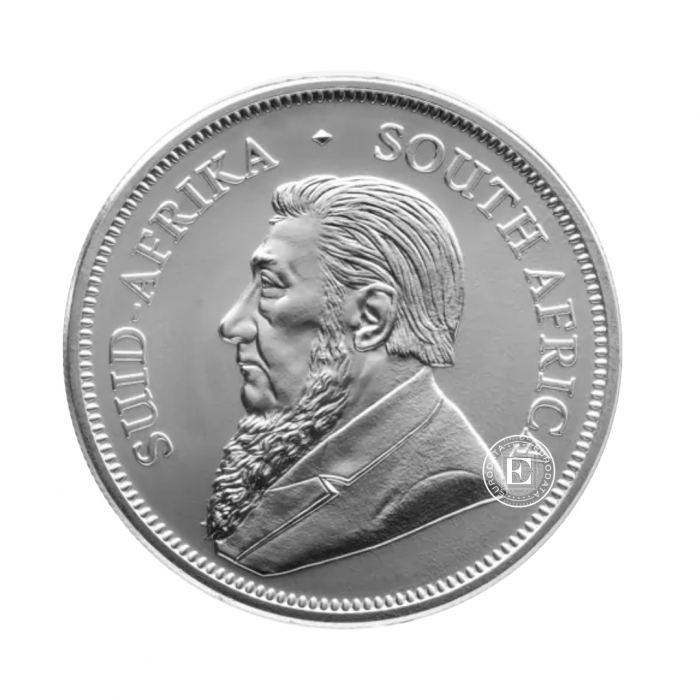 1 oz sidabrinių monetų Krugerrand, Pietų Afrikos Respublika (atsitiktiniai metai) (Tūba)