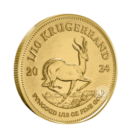 1/10 oz (3.11 g) auksinė moneta Krugerrand, Pietų Afrikos Respublika 2024