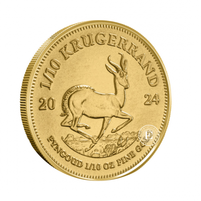 1/10 oz (3.11 g) Goldmünze Krugerrand, Südafrika 2024