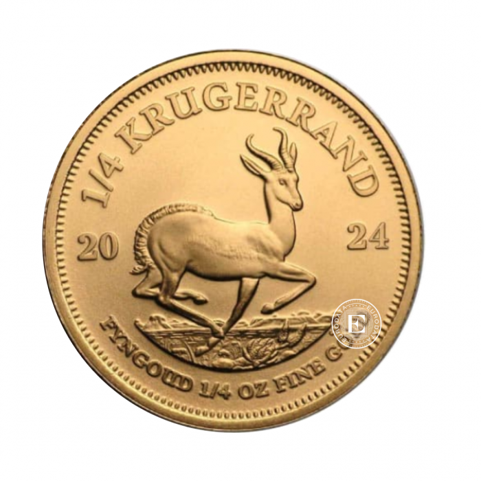 1/4 oz (7.78 g) piece d'or Krugerrand, Afrique du Sud 2024