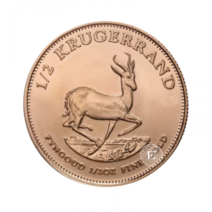 1/2 oz (15.55 g) auksinė moneta Krugerrand, Pietų Afrikos Respublika (Mix metai)