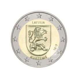 2 Eur moneta Kurzeme, Latvija 2017