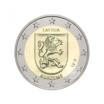 2 Eur moneta Kurzeme, Latvija 2017