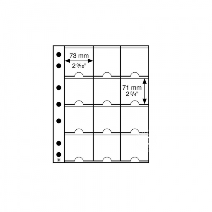 Feuille GRANDE avec 12 emplacements pour porte-monnaies, Leuchtturm
