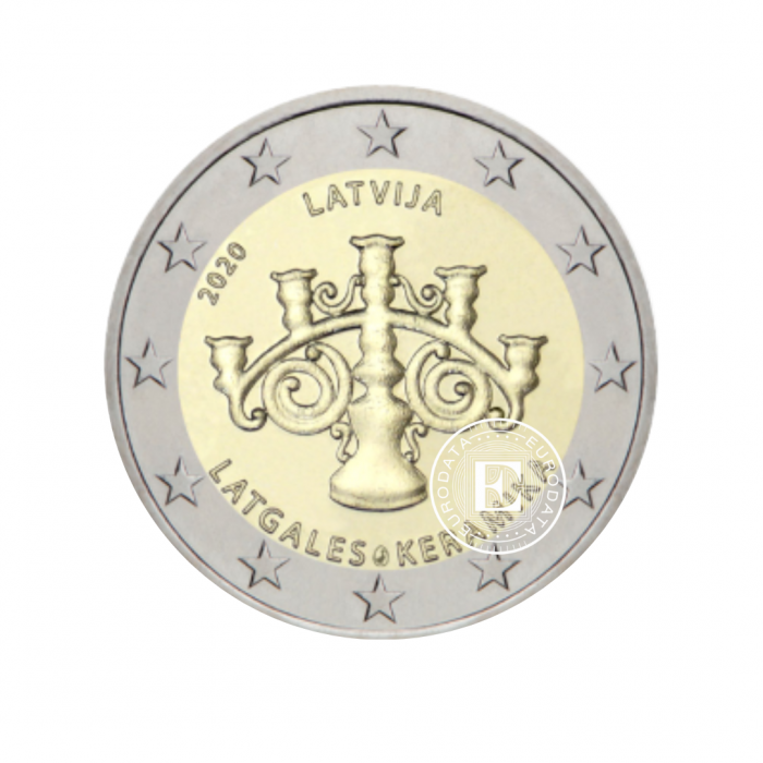 2 Eur Münze Latgale ceramics, Lettland 2020