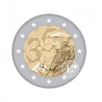 2 Eur moneta 35 rocznica programu Erasmus, Łotwa 2022