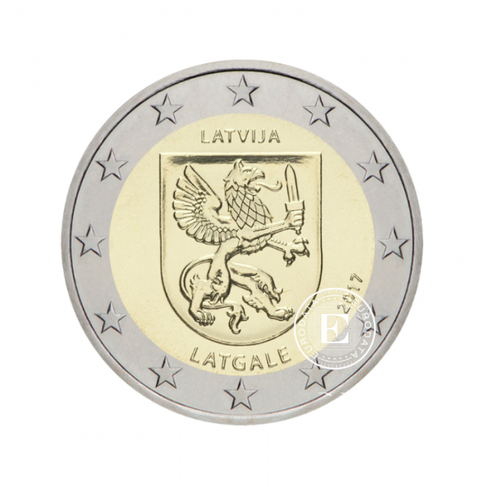 2 Eur moneta Latgala, Latvija 2017