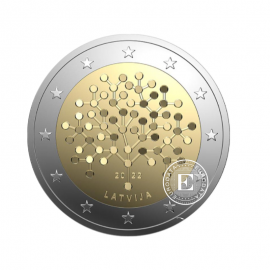 2 Eur coin Financal Literacy, Latvia 2022