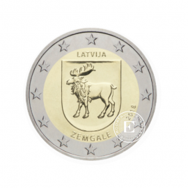 2 Eur moneta Ziemgala, Łotwa 2018