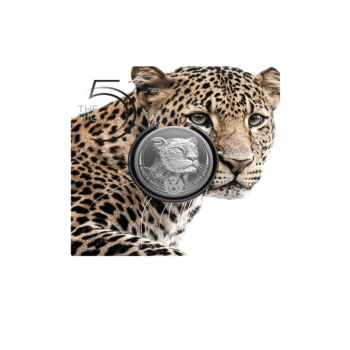 1 oz (31.10 g) sidabrinė moneta kortelėje Didysis penketas - Leopardas, Pietų Afrikos Respublika 2023