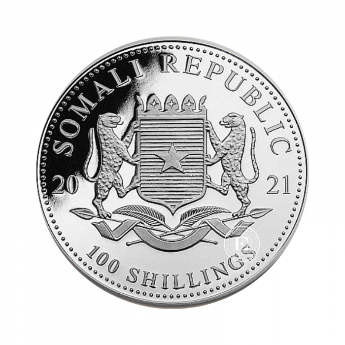 1 oz (31.10 g) pièce African Wildlife  Leopard, Somalier 2021