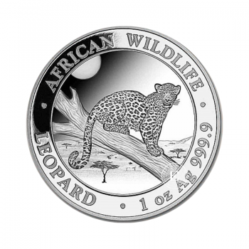 1 oz (31.10 g) silbermünze African Wildlife, Leopard, Somalien 2021