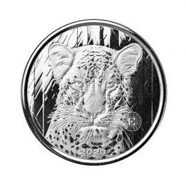 1 oz (31.10 g) srebrna moneta Leopard, Republika Ghany 2023