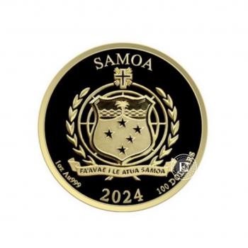 1 oz (31.10 g) auksinė moneta Jungle Life - Leopardas, Samoa 2024