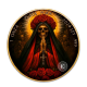 1 oz (31.10 g) pièce d'argent coloree Libertad - Praying Santa Muerte, Mexique 2024 (partially gold plated)