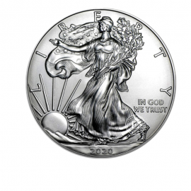 1 oz (31.10 g) Silbermünze American Eagle, USA 2020 (altes Design)
