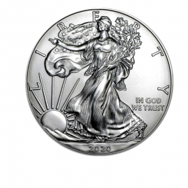 1 oz (31.10 g) pièce d'argent American Eagle, USA 2020 (conception ancienne)