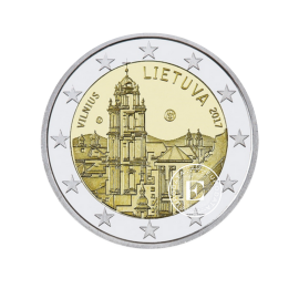 2 Eur Münze Villnius, Litauen 2017