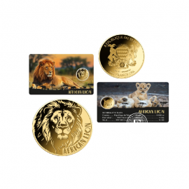 1/1000 oz pièce d'or Lion, Tchad