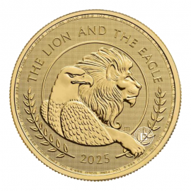 1 oz (31.10 g) auksinė moneta Britų liūtas ir Amerikos erelis, Didžioji Britanija 2025