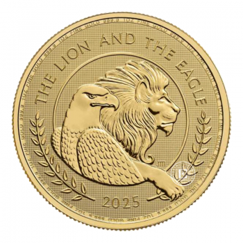 1 oz (31.10 g) auksinė moneta Britų liūtas ir Amerikos erelis, Didžioji Britanija 2025