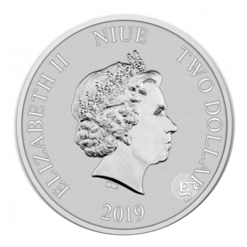 1 oz (31.10 g) sidabrinė moneta Lion King, Niujė 2019