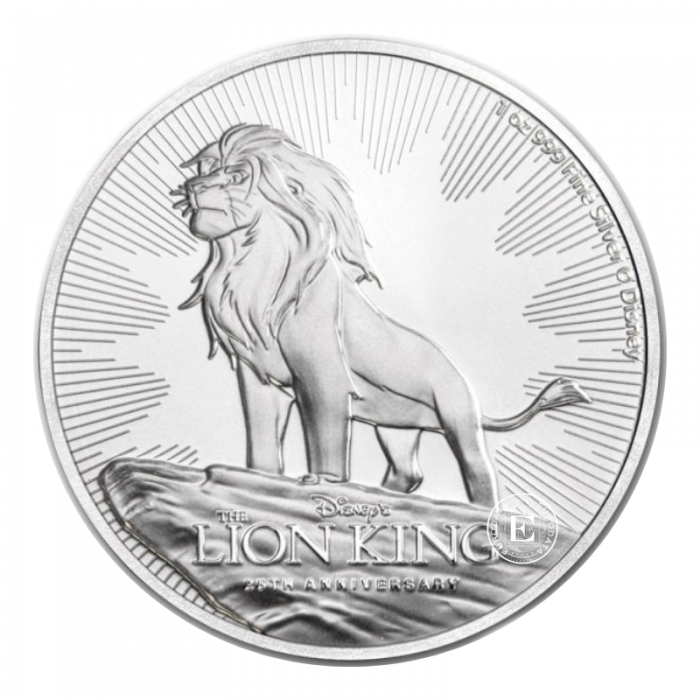 1 oz (31.10 g) sidabrinė moneta Lion King, Niujė 2019