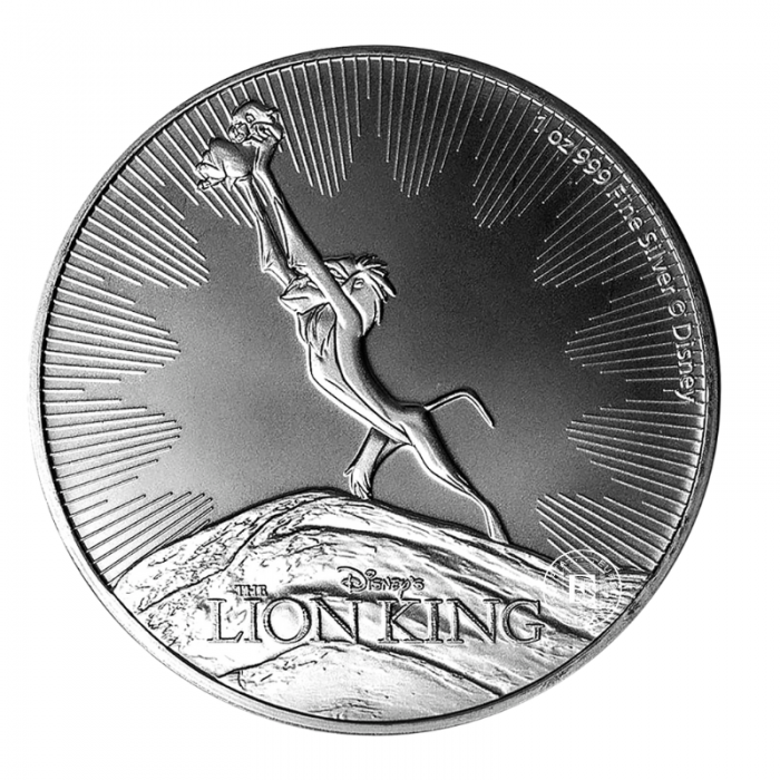 1 oz (31.10 g) sidabrinė moneta Disney - Liūtas karalius, Niujė 2020