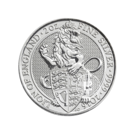 2 oz (62.20 g) srebrna moneta Queen's Beasts - Lew, Wielka Brytania 2016