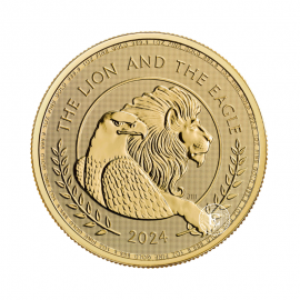 1 oz (31.10 g) złota moneta British Lion and American Eagle, Wielka Brytania 2024