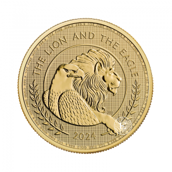 1 oz (31.10 g) auksinė moneta Britų liūtas ir Amerikos erelis, Didžioji Britanija 2024
