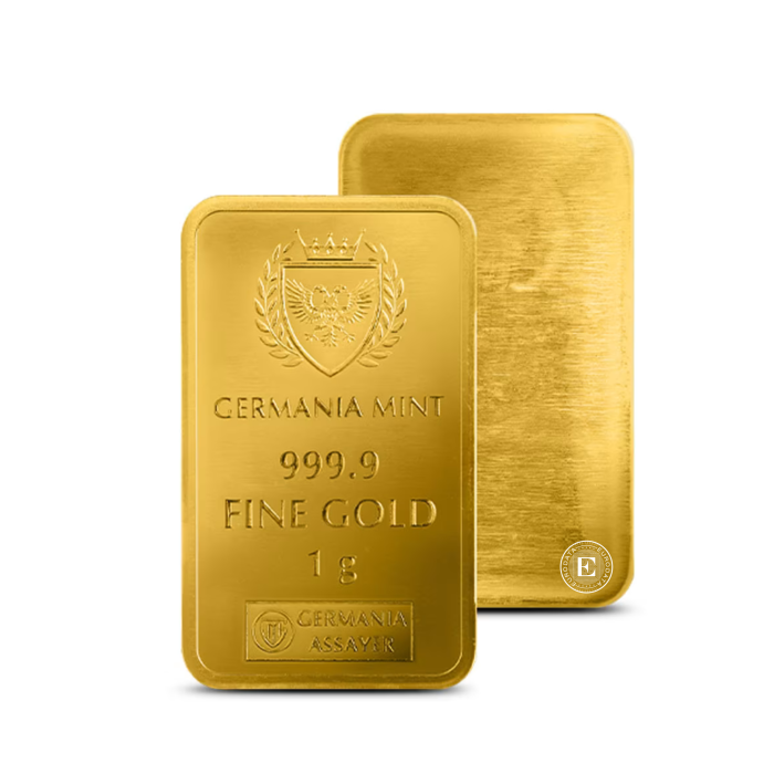 1 g investicinio aukso luitas, Germania Mint 999.9