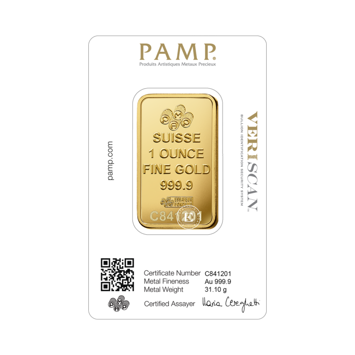 1 oz (31.10 g) investicinio aukso luitas Fortuna, PAMP 999.9